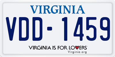 VA license plate VDD1459