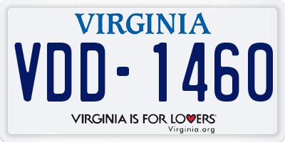 VA license plate VDD1460