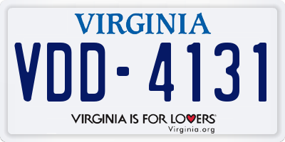 VA license plate VDD4131