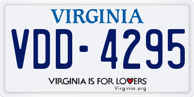 VA license plate VDD4295