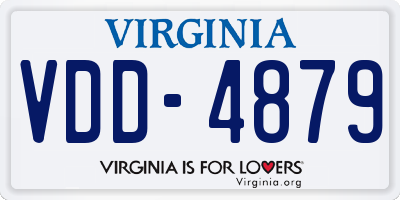 VA license plate VDD4879