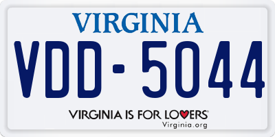 VA license plate VDD5044