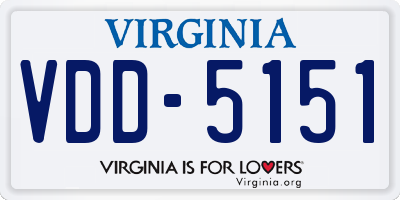 VA license plate VDD5151