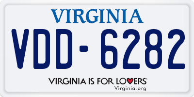 VA license plate VDD6282