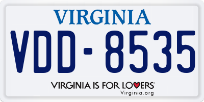 VA license plate VDD8535