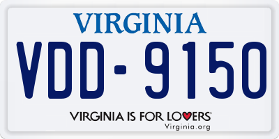 VA license plate VDD9150