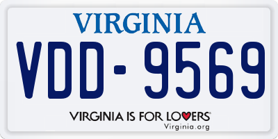 VA license plate VDD9569