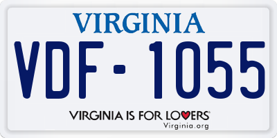 VA license plate VDF1055
