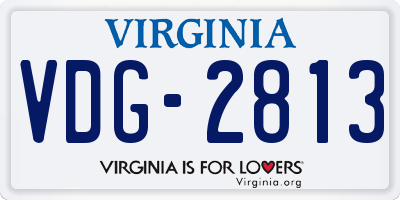 VA license plate VDG2813