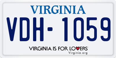 VA license plate VDH1059