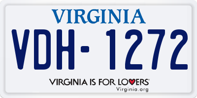 VA license plate VDH1272