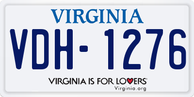 VA license plate VDH1276
