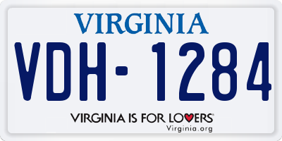 VA license plate VDH1284