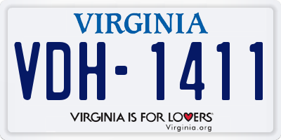 VA license plate VDH1411