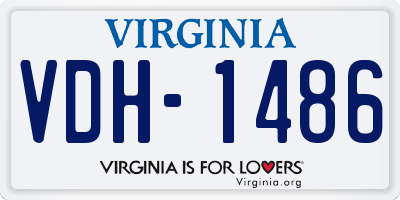 VA license plate VDH1486