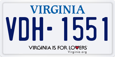 VA license plate VDH1551