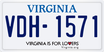VA license plate VDH1571
