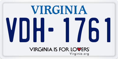 VA license plate VDH1761