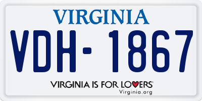 VA license plate VDH1867