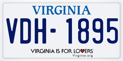 VA license plate VDH1895
