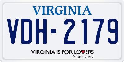 VA license plate VDH2179