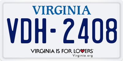VA license plate VDH2408