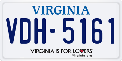 VA license plate VDH5161