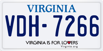 VA license plate VDH7266