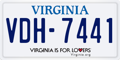 VA license plate VDH7441