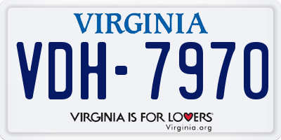 VA license plate VDH7970
