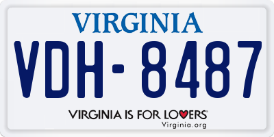 VA license plate VDH8487