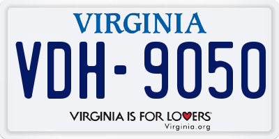 VA license plate VDH9050