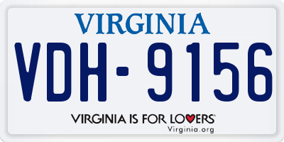 VA license plate VDH9156
