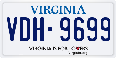 VA license plate VDH9699