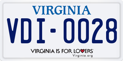 VA license plate VDI0028