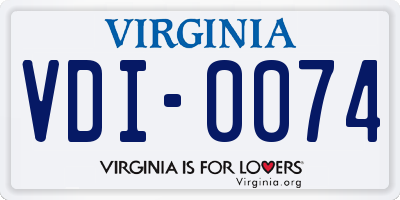 VA license plate VDI0074