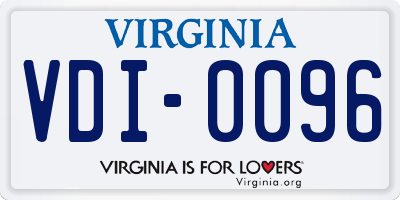 VA license plate VDI0096