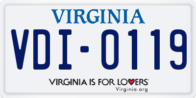 VA license plate VDI0119
