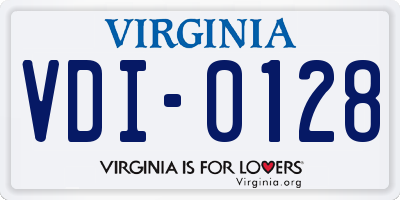 VA license plate VDI0128