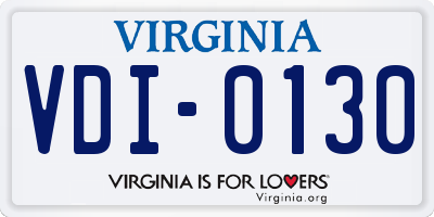 VA license plate VDI0130