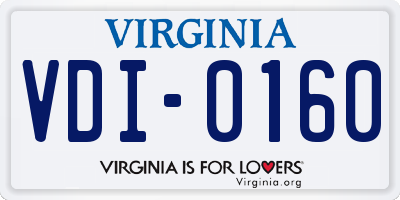 VA license plate VDI0160