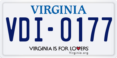 VA license plate VDI0177
