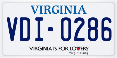 VA license plate VDI0286