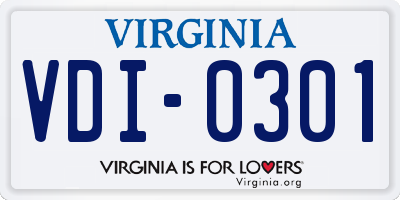 VA license plate VDI0301