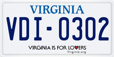 VA license plate VDI0302