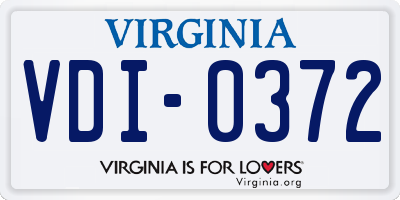 VA license plate VDI0372