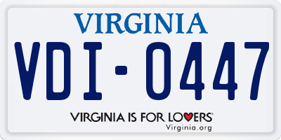 VA license plate VDI0447