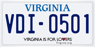 VA license plate VDI0501
