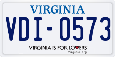 VA license plate VDI0573
