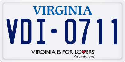 VA license plate VDI0711